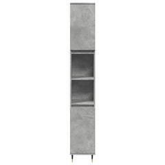 vidaXL Bathroom Cabinet Concrete Grey 30x30x190 cm Engineered Wood 4