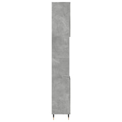 vidaXL Bathroom Cabinet Concrete Grey 30x30x190 cm Engineered Wood 5