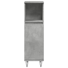 vidaXL Bathroom Cabinet Concrete Grey 30x30x100 cm Engineered Wood 4