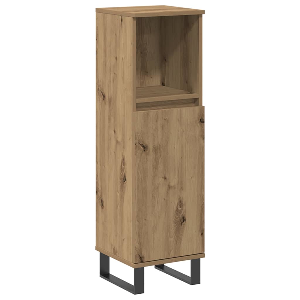 vidaXL Bathroom Cabinet Artisan Oak 30x30x100 cm Engineered Wood 2