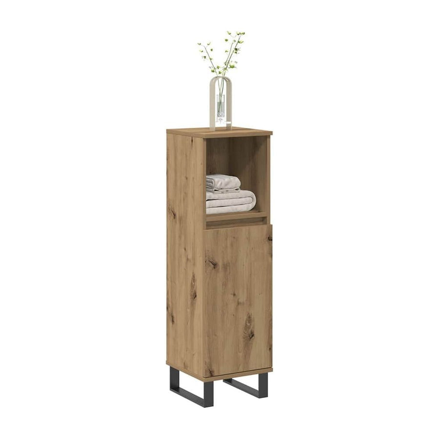 Bathroom Cabinet Artisan Oak Engineered Wood
