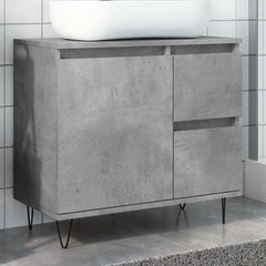vidaXL Bathroom Sink Cabinet Concrete Grey 65x33x60 cm Engineered Wood 1