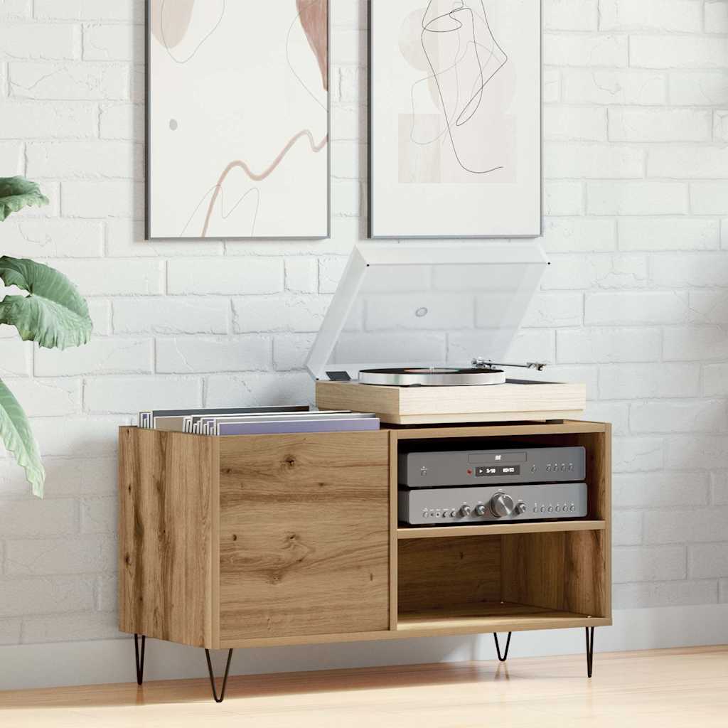 Record Cabinet 85x38x48 cm Engineered Wood Artisan oak