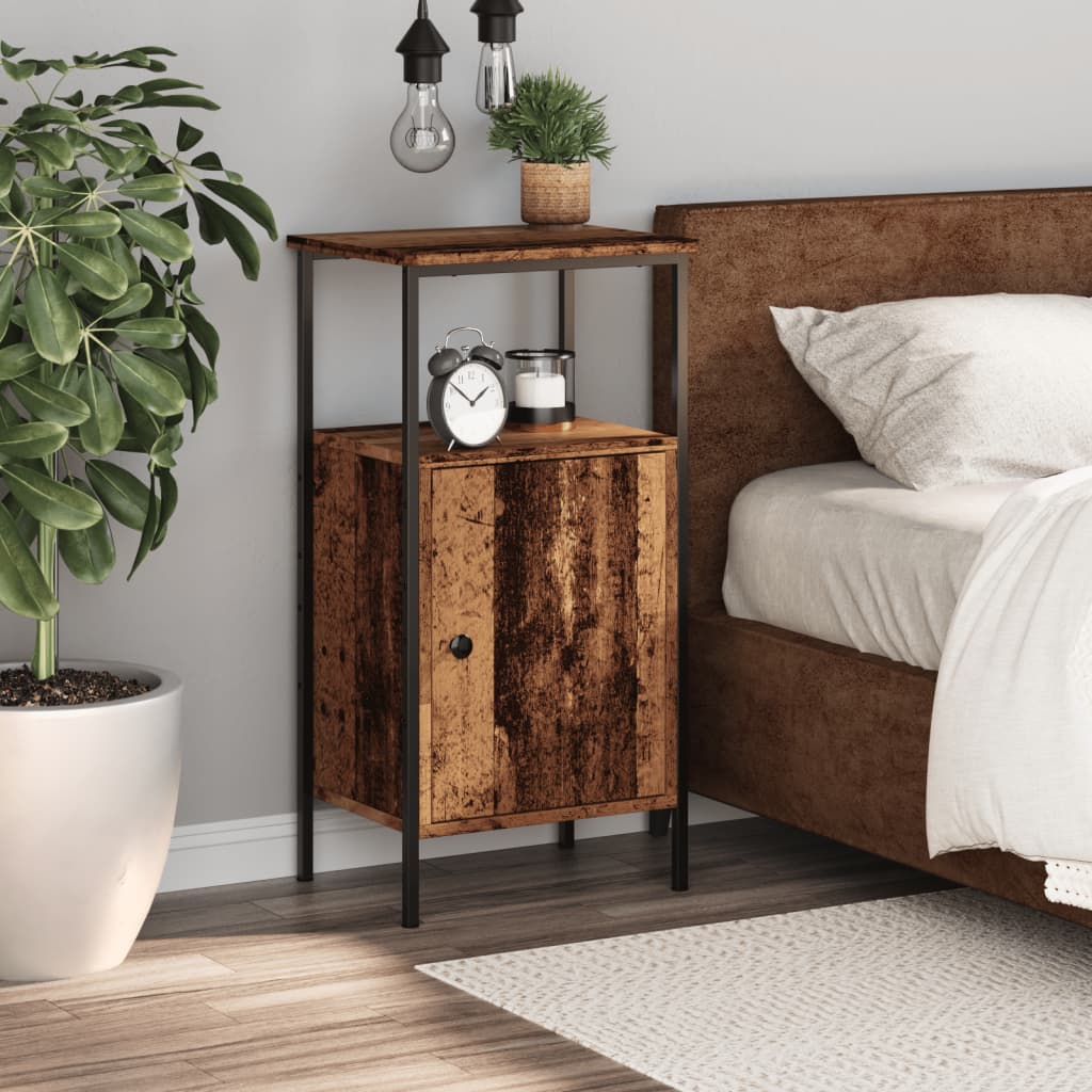 vidaXL Bedside Cabinet Old Wood 41x31x80 cm Engineered Wood 3