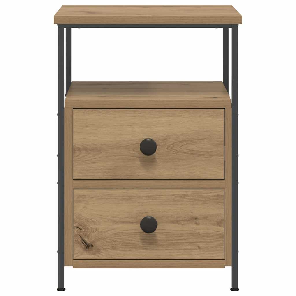vidaXL Bedside Cabinets 2 pcs Artisan Oak 34x35.5x50 cm Engineered Wood 4