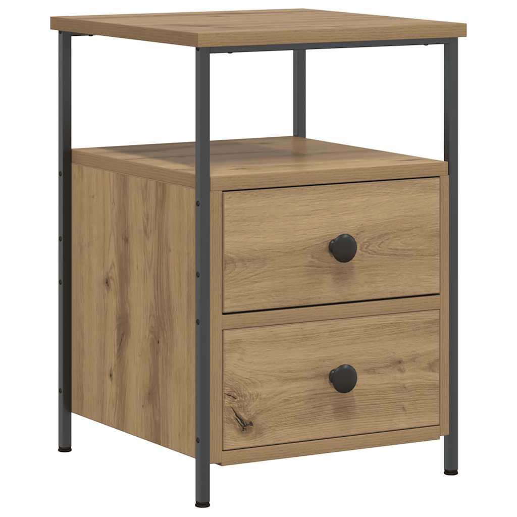 vidaXL Bedside Cabinets 2 pcs Artisan Oak 34x35.5x50 cm Engineered Wood 5