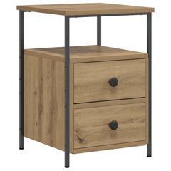 Bedside Cabinet 34x35,5x50 cm Engineered Wood Artisan oak 2