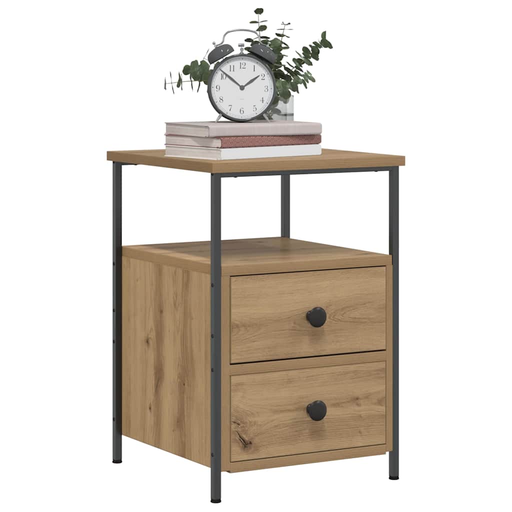 vidaXL Bedside Cabinets 2 pcs Artisan Oak 34x35.5x50 cm Engineered Wood 1