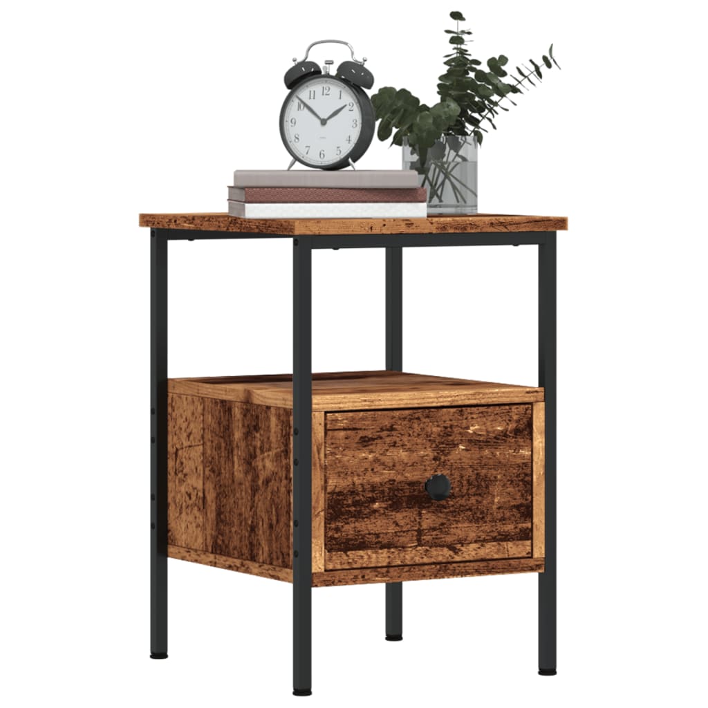 vidaXL Bedside Cabinet Old Wood 34x36x50 cm Engineered Wood 3