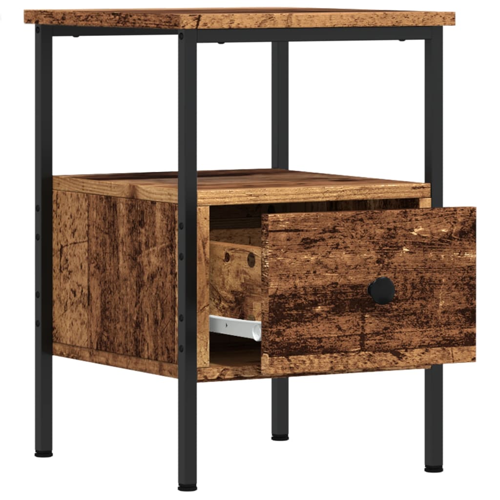 vidaXL Bedside Cabinet Old Wood 34x36x50 cm Engineered Wood 5
