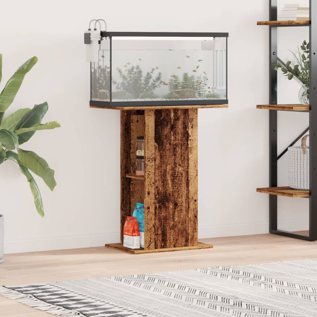 vidaXL Aquarium Stand Old Wood 36x60.5x72.5 cm Engineered Wood 1
