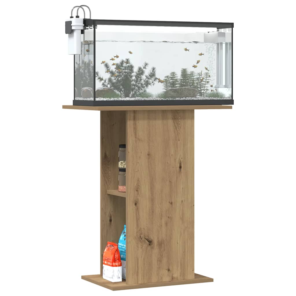 vidaXL Aquarium Stand Artisan Oak 36x60.5x72.5 cm Engineered Wood 3