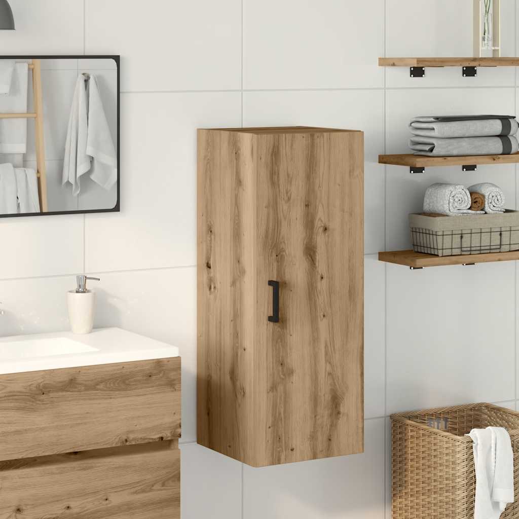 vidaXL Wall Mounted Cabinet Artisian Oak 34.5x34x90 cm Engineered Wood 1