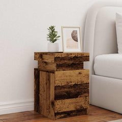 vidaXL Bedside Cabinet with LED Old Wood 35x39x55 cm Engineered Wood 3
