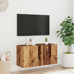 vidaXL TV Cabinet Wall-mounted Old Wood 80x30x41 cm 3