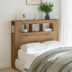 LED Headboard 100x18.5x103.5 cm Engineered Wood Artisan Oak 120 x 103.5 cm