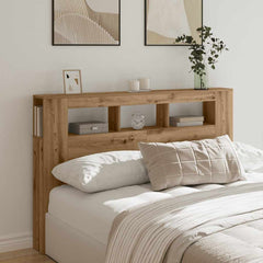 LED Headboard 100x18.5x103.5 cm Engineered Wood Artisan Oak 160 x 103.5 cm