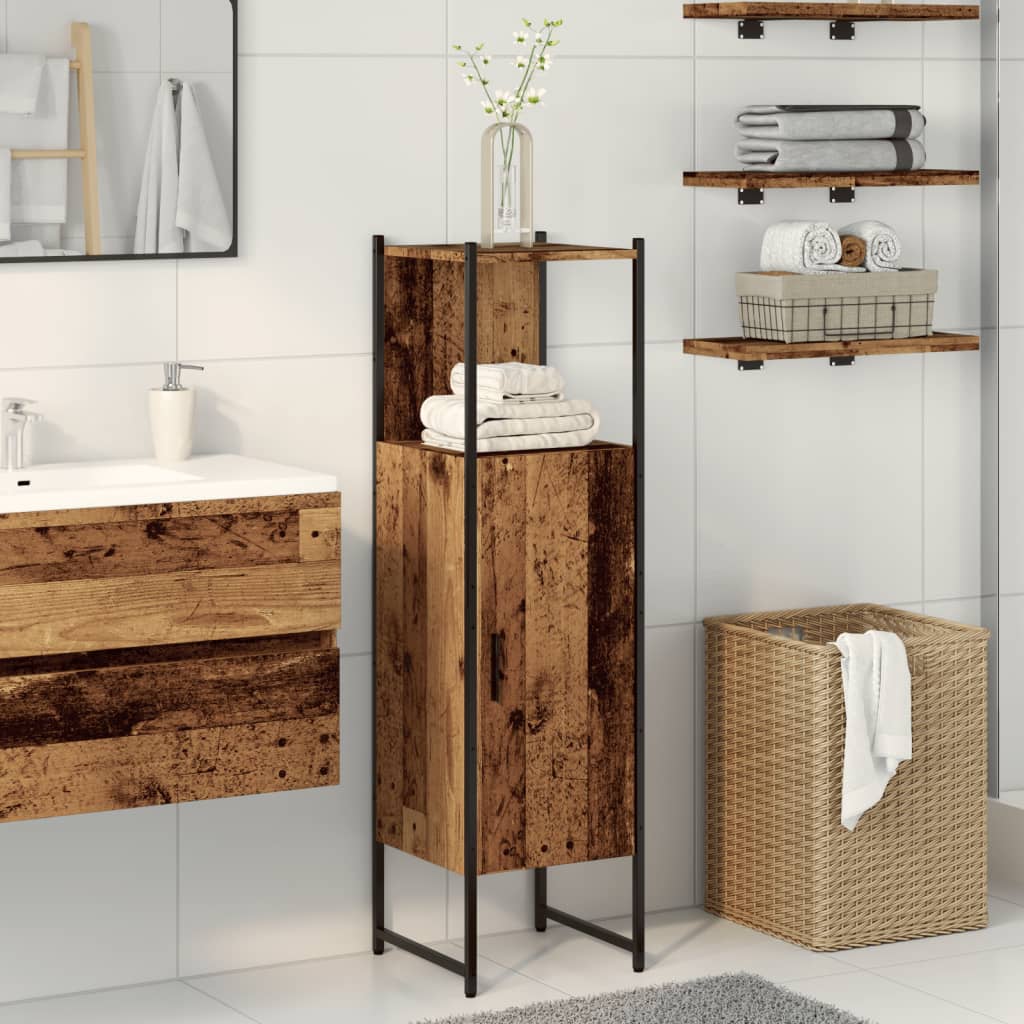 vidaXL Bathroom Cabinet 33x33x120.5 cm Engineered Wood