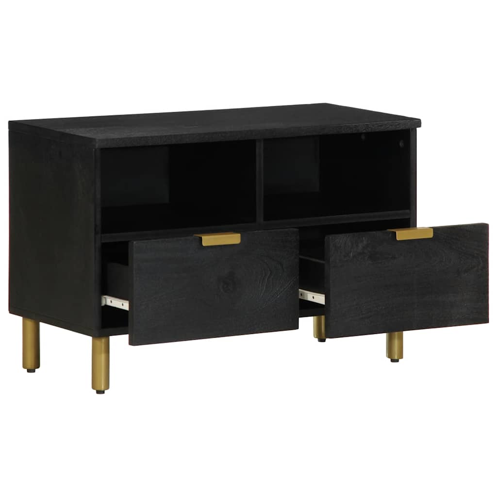 vidaXL TV Cabinet Black 70x33x46 cm Engineered Wood 2