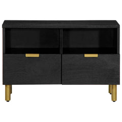 vidaXL TV Cabinet Black 70x33x46 cm Engineered Wood 3