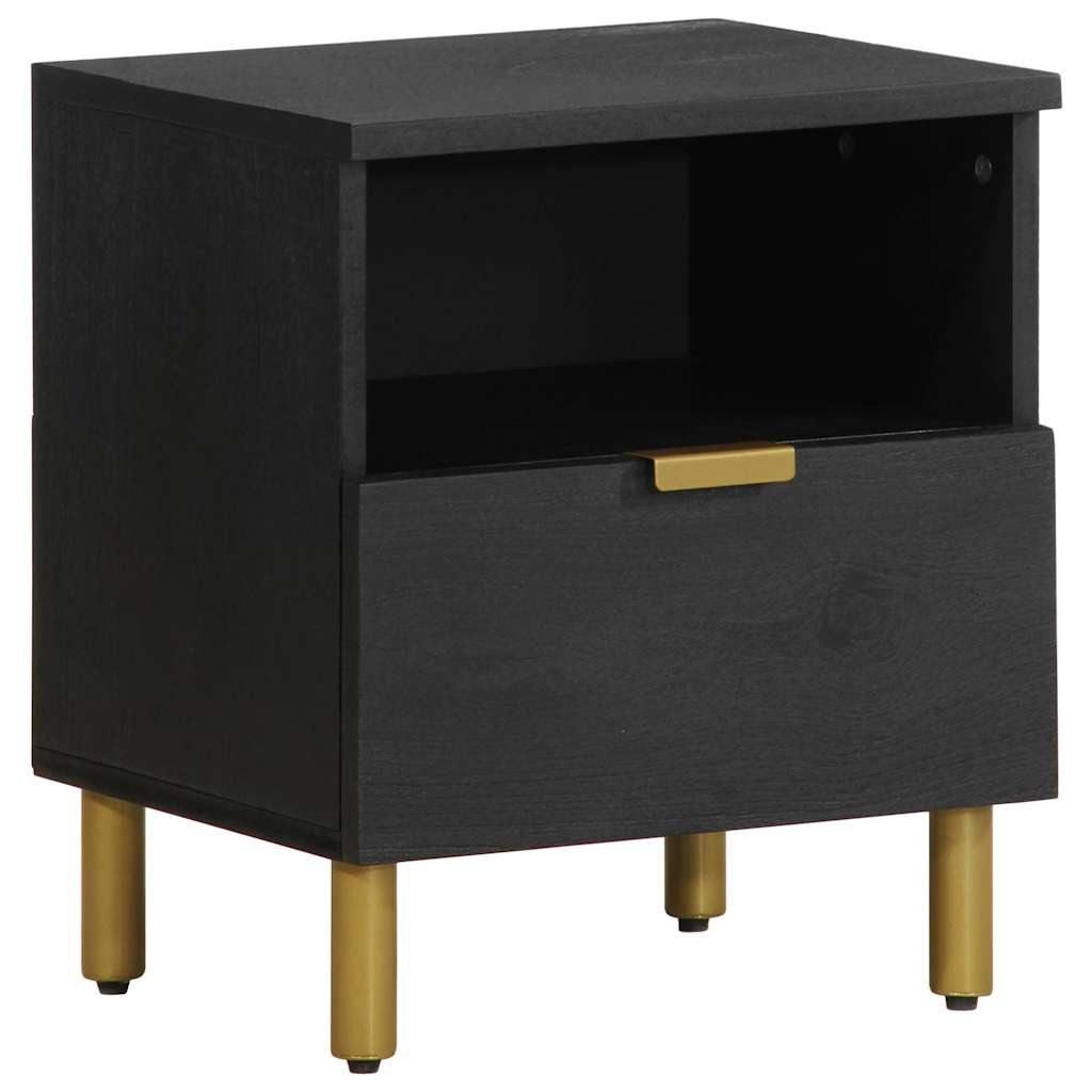vidaXL Bedside Cabinet Black 40x33x46 cm Engineered Wood 1