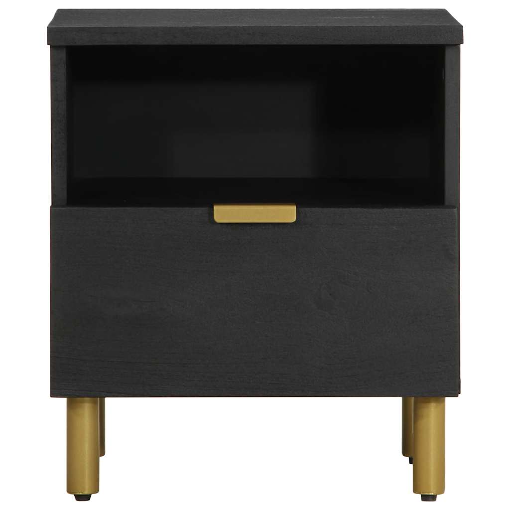 vidaXL Bedside Cabinet Black 40x33x46 cm Engineered Wood 3