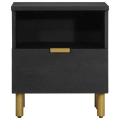 vidaXL Bedside Cabinet Black 40x33x46 cm Engineered Wood 3