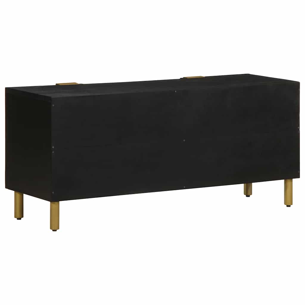 vidaXL TV Cabinet Black 105x33x46 cm Engineered Wood 5