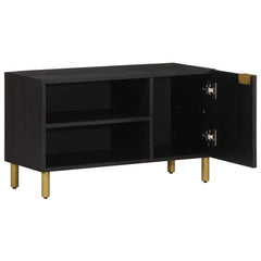 TV Cabinet Black Engineered Wood, image 2