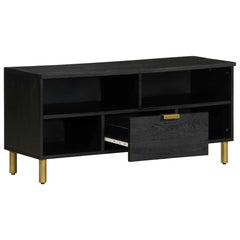 vidaXL TV Cabinet Black 100x33x46 cm Engineered Wood 2