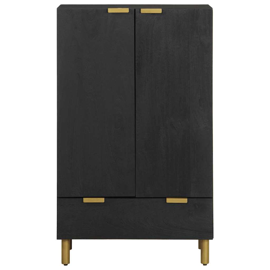 Highboard Black Engineered Wood, image 3