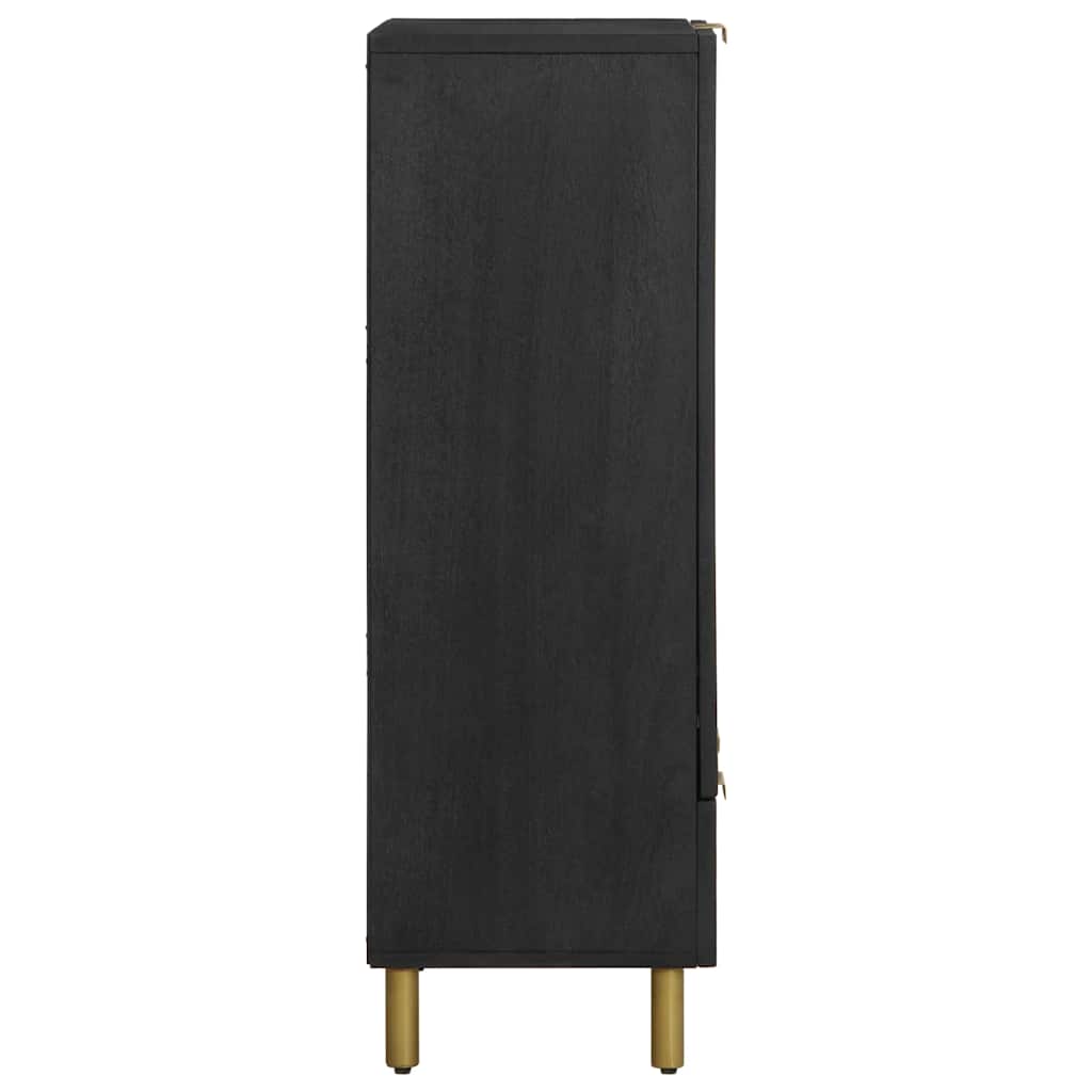 Highboard Black Engineered Wood, image 4