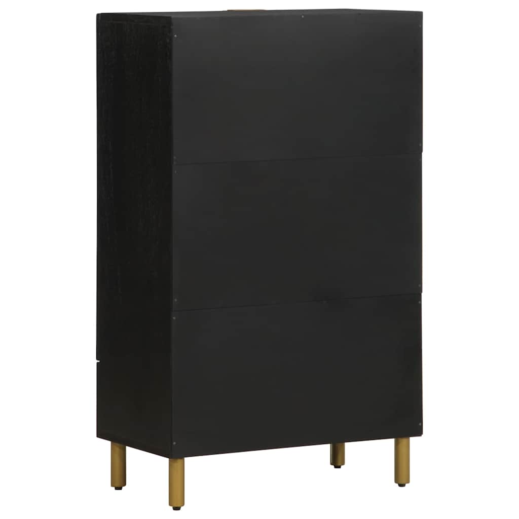Highboard Black Engineered Wood, image 5