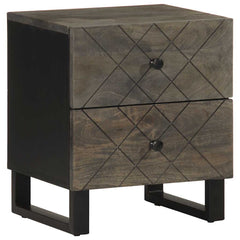 vidaXL Bedside Cabinets 2 pcs Black 40x33x46 cm Solid Wood Mango 2
