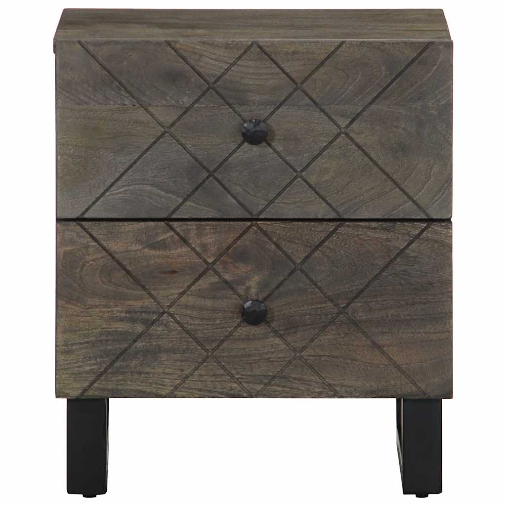 vidaXL Bedside Cabinets 2 pcs Black 40x33x46 cm Solid Wood Mango 4