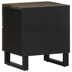vidaXL Bedside Cabinets 2 pcs Black 40x33x46 cm Solid Wood Mango 6