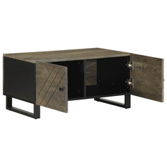 vidaXL Coffee Table Black 80x50x40 cm Solid Wood Mango 2