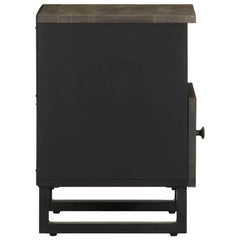 vidaXL Bedside Cabinet Black 40x33x46 cm Solid Wood Mango 4