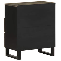 vidaXL Bedside Cabinet Black 50x33x62 cm Solid Wood Mango 5