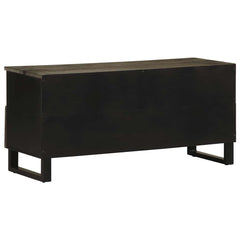 TV Cabinet Black Solid Wood Mango, image 5