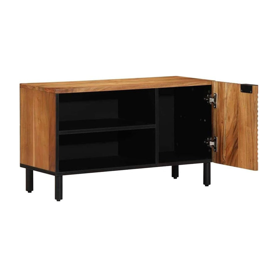 TV Cabinet with Shelf Brown Solid Mango Wood