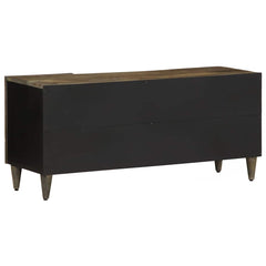 vidaXL TV Cabinet Light Grey 105x33.5x46 cm Solid Wood Mango 5
