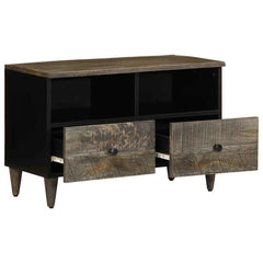 vidaXL TV Cabinet Light Grey 70x33,5x46 cm Solid Wood Mango 3