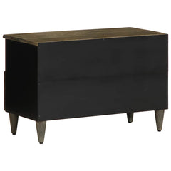 vidaXL TV Cabinet Light Grey 70x33,5x46 cm Solid Wood Mango 4
