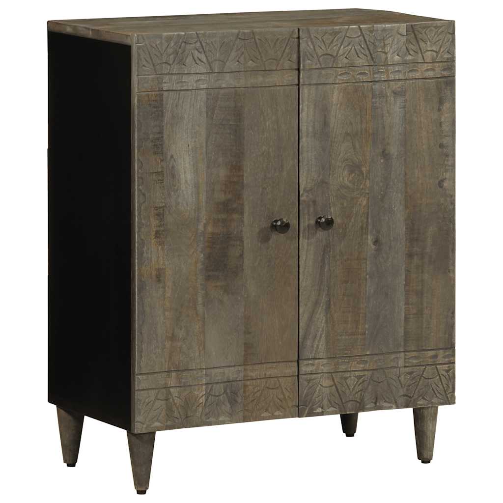 vidaXL Sideboard Light Grey 60x33,5x75 cm Solid Wood Mango 1