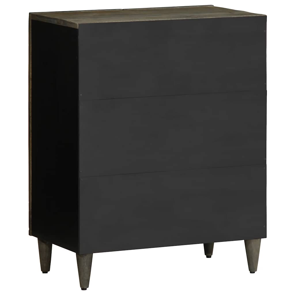 vidaXL Sideboard Light Grey 60x33,5x75 cm Solid Wood Mango 4