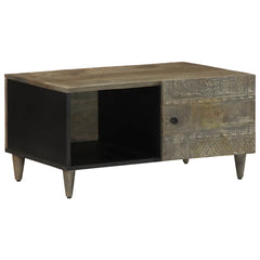 vidaXL Coffee Table Light Grey 80x50x40 cm Solid Wood Mango 1