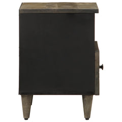 vidaXL Bedside Cabinet Light Grey 40x33x46 cm Solid Wood Mango 4