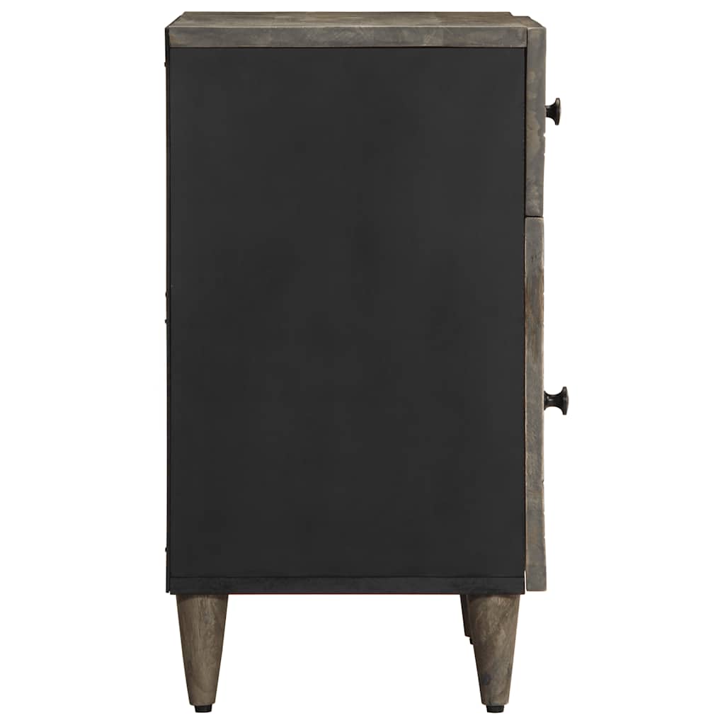 vidaXL Bedside Cabinet Light Grey 50x33x60 cm Solid Wood Mango 4