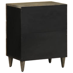 vidaXL Bedside Cabinet Light Grey 50x33x60 cm Solid Wood Mango 4